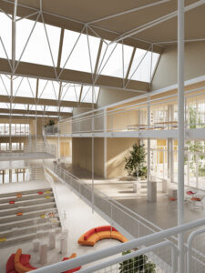 Forum als soziales und räumliches Herzstück der Schule