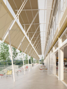 Laube als vielseitig nutzbarer Schwellenraum